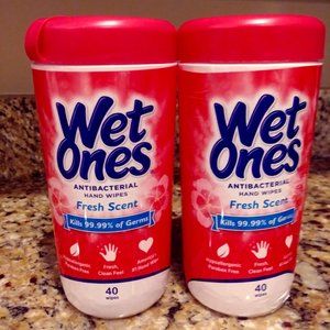 Wet Ones Antibac Fresh Scent Wipes Lot of 2, 40 ea